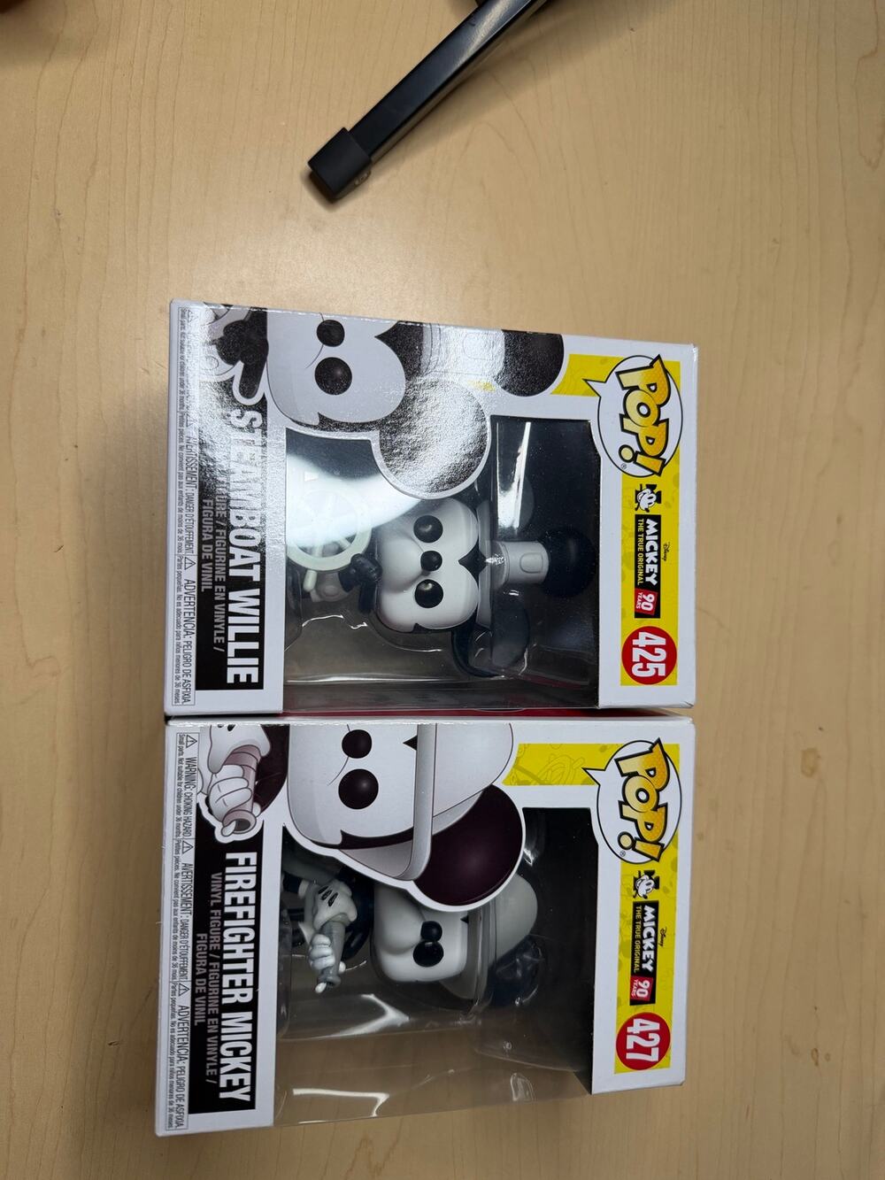 Funko Pop! Mickey 90 Years Steamboat Willie & Firefighter Mickey Bundle